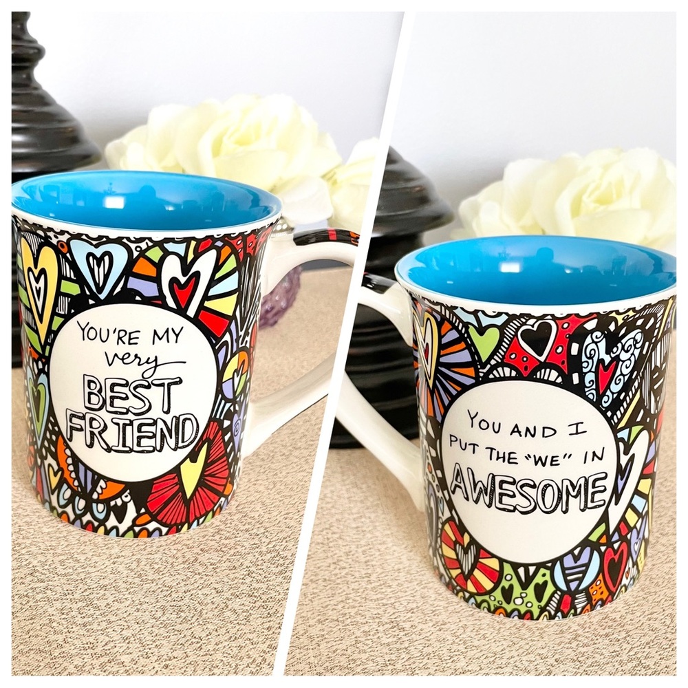 NWT BEST FRIEND/AWESOME Ceramic Mug